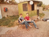Tsjechoslowakije 1983 Hans and me at a busstop