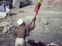 India 1987 small dhobi, Varanasi