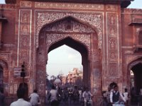 India 1987 Ajmeri gate : de roze stadspoort, Jaipur