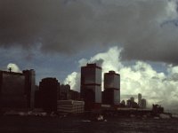 China 1988 Hong Kong first stop, a mix of east and west. Victoria Harbor Kowloon.