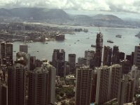 China 1988 Hong Kong panorama from Lugard Road Lookout