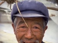 China 1988 old man in Mao clothes