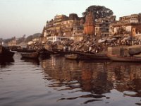 India 1987  ghat, Varanasi