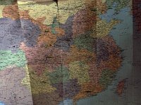 China 1988  map of China - Na mijn diensttijd maak ik een reis van 4 maanden door China/Filippijnen/Thailand/Maleisie (1988).