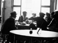 China 1998 zw-w  Mao suits in restaurant