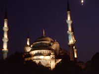 Turkije 1989  light show Blue mosque, Istanbul