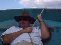Central America 1998  Ruud on boat, lago de Atitlan