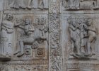 Verona, Basilica of San Zeno, Genesis, links creatie vrouw uit rib man, rechts Adam en Eva