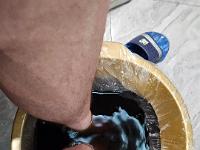 foot bath during massage