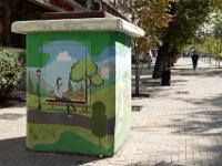 a painted utility house, Almaty