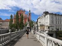 Ljubjana, 3 bruggen richting Prešerenplein