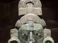 Maya jade mask in museum