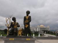 Ashgabat,statues of famous writers